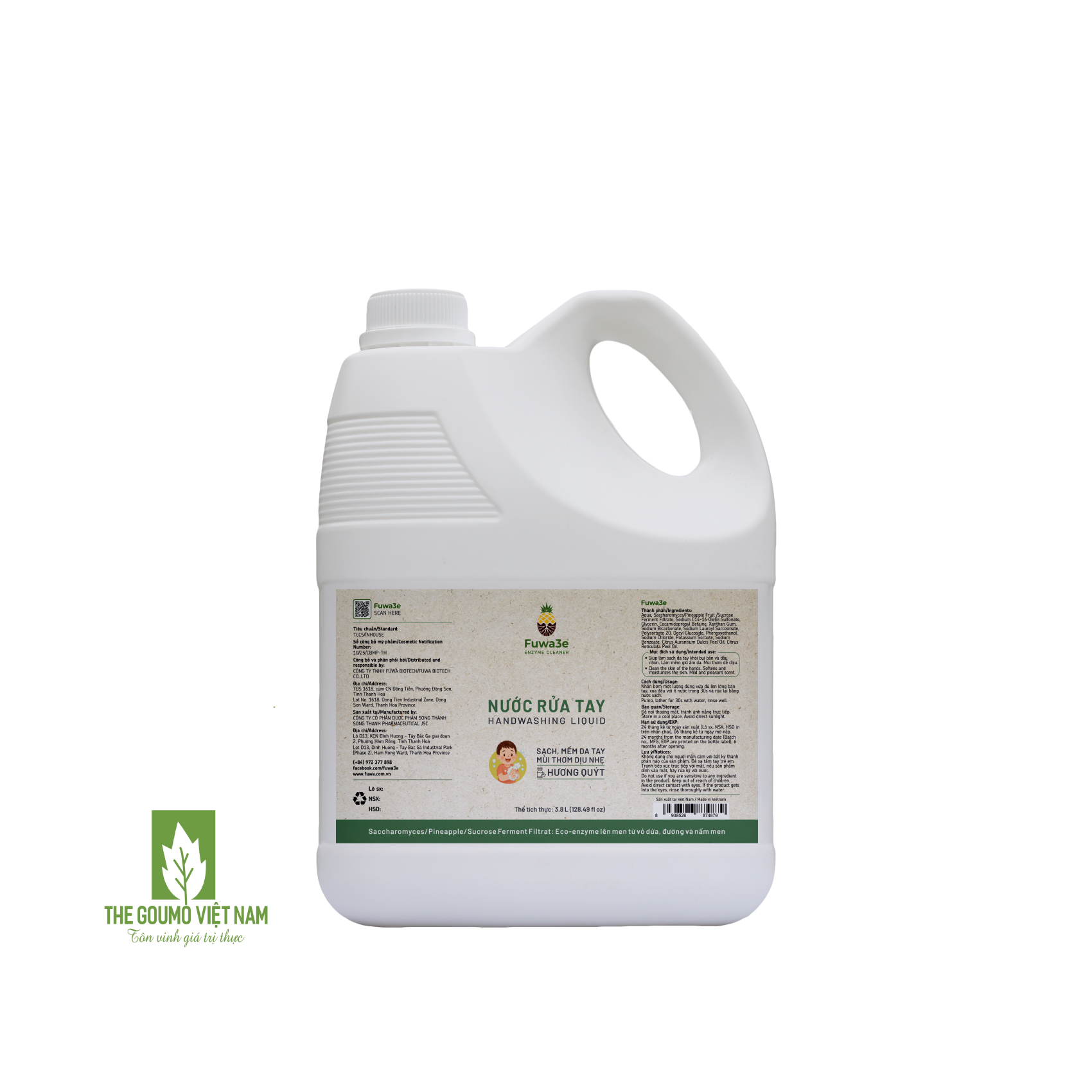 Nước Rửa Tay Fuwa3e (Hương Quýt) - 3800ml