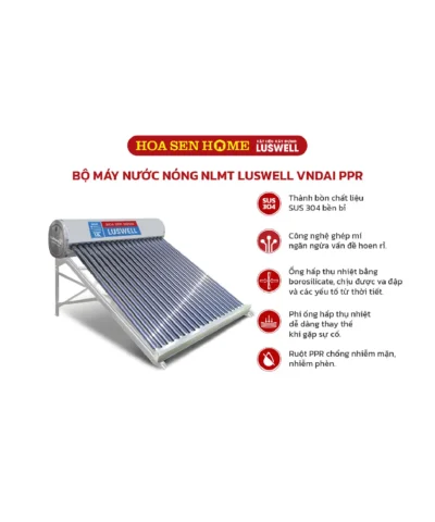 Máy nước nóng năng lượng mặt trời PPR LUSWELL VNDAI 130L - 12 ống