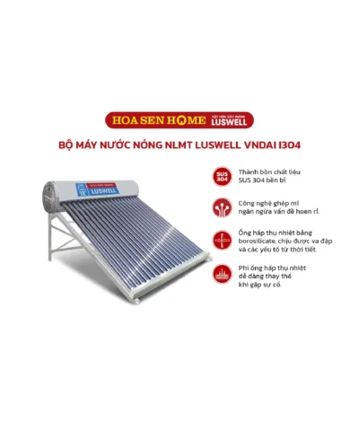 Máy nước nóng năng lượng mặt trời I304 LUSWELL VNDAI 130L - 12 ống