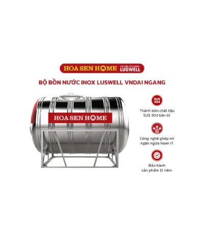 Bộ bồn nước INOX LUSWELL VNDAI ngang: 2000L-1160mm